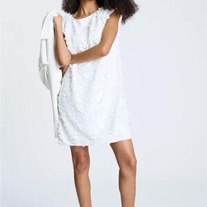 Kenneth Cole White Sequin Shift Dress